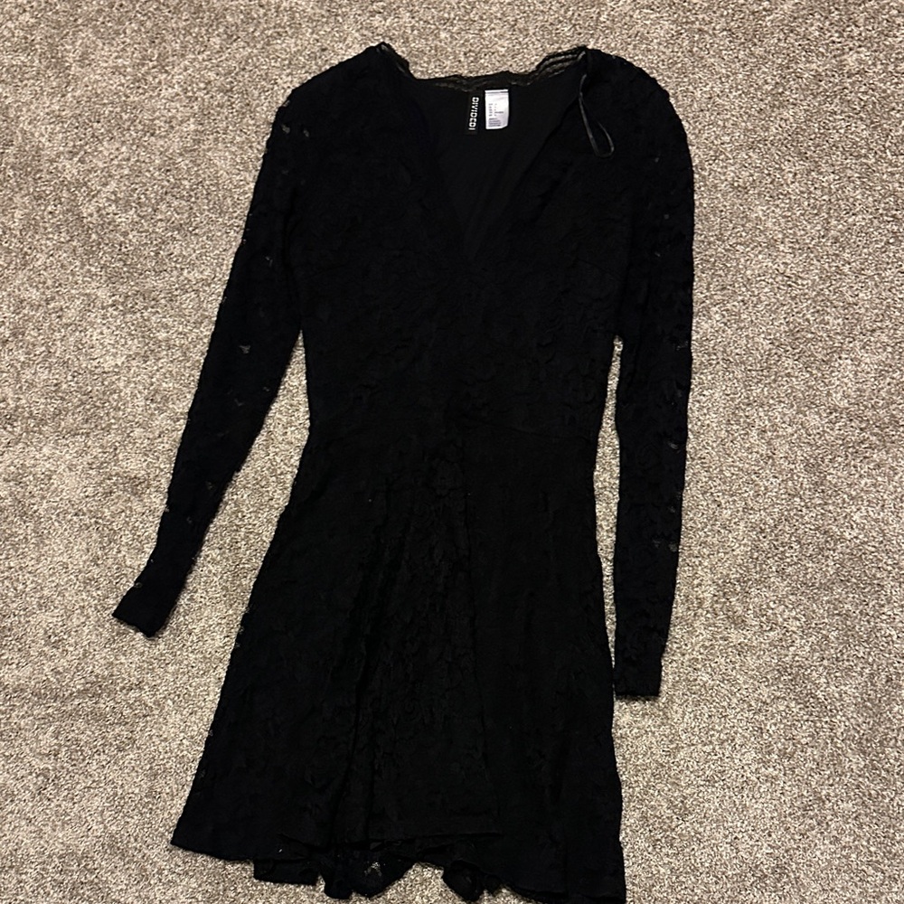 H&M Black Long Sleeve Lace Dress